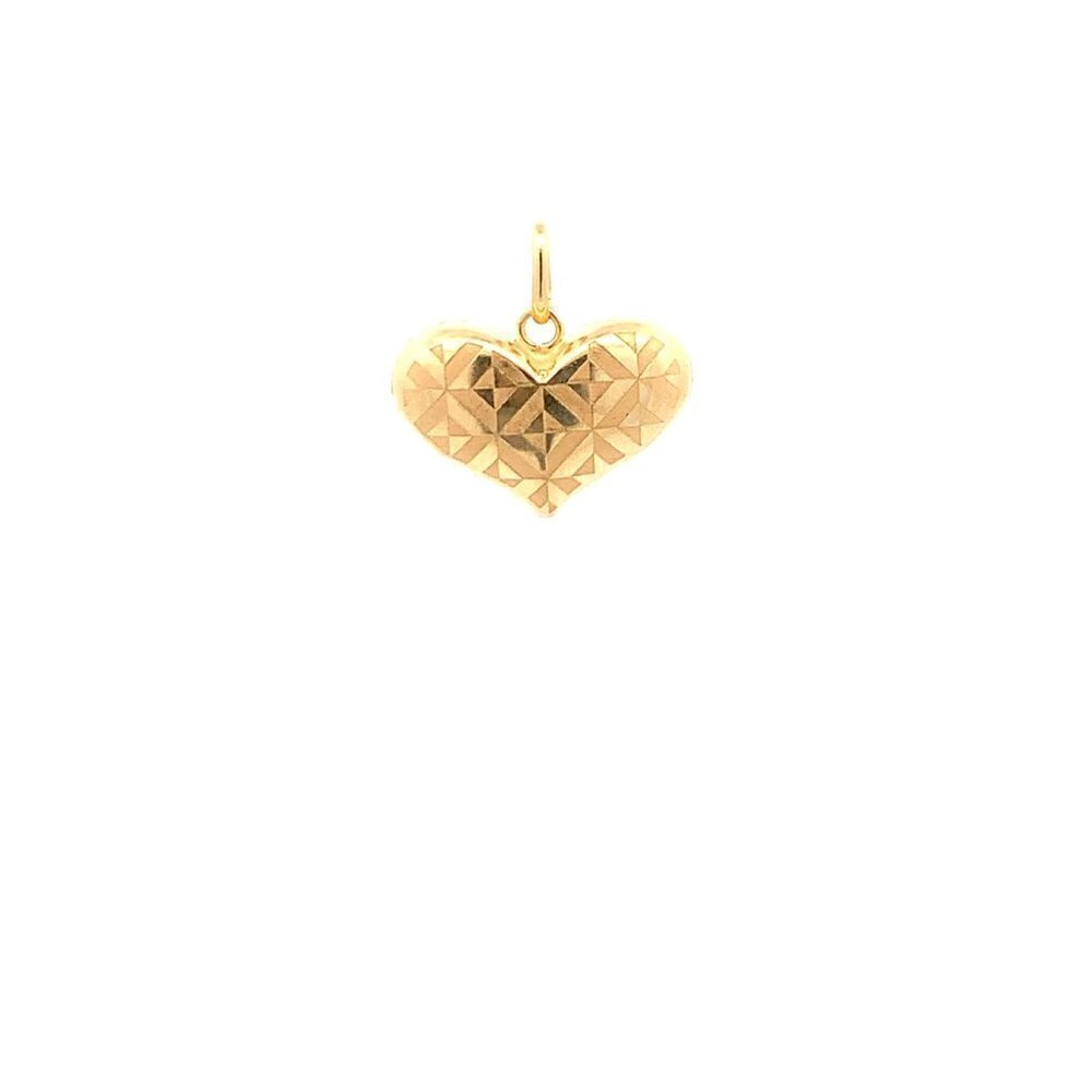 18K Yellow Gold Pendant Heart 2.03 grams with Defects - Picture 3 of 9